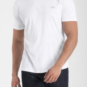 ROUND NECK TEE—RICA WHITE